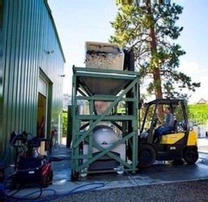 Forklift Carrying big load