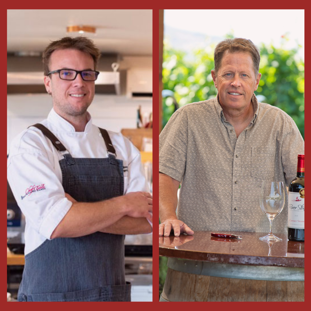 Chef Chris Van Hooydonk of Backyard Farn and River Sone Owner/Winemaker Ted Kane