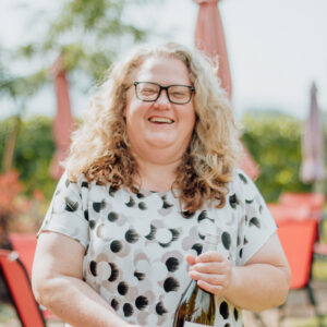 Paula Cooper and her favourite wine