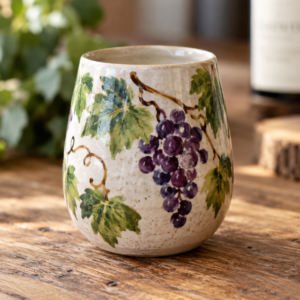 Wine Tumbler Painting Workshop with Two Lakes Pottery at River Stone in Oliver